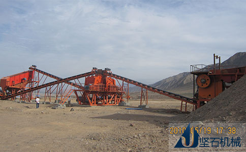 坚石石料生产线设备广西柳州安装现场